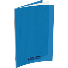 Cahier conquerant 24x32cm 96p couv polypro seyes bleu