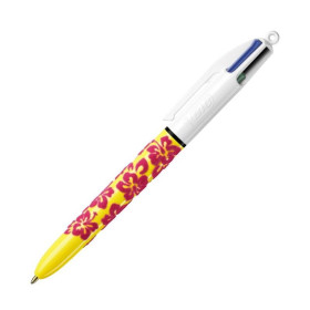 Bic bille 4coul velour jaune 9672771