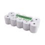 Lot de 10 bobines exacompta 1 pli offset blanc 64g 74 x 70 x 12mm