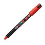 Uniball Posca pointe calibrée extra fin 0.7mm ROUGE  PC1MRR