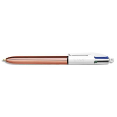 BIC STYLO 4 COUL SHINE OR ROSE 504894