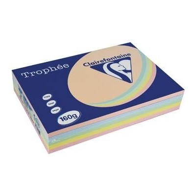 CLF R/250F TROPHEE 160G A4 assorties PASTEL 1712