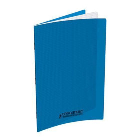 Cahier conquerant classique agrafe 240x320 96p 90g q5/5 polypro bleu
