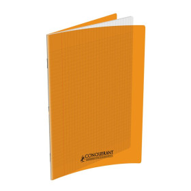 Cahier Conquerant 24x32cm 96p couv polypro seyes Orange