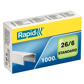 Agrafes Standard 26/6. Boîte de 1000 - Rapid
