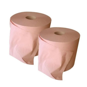 Lot de 2 bobines d'essuyages ecolabel chamois recyclés T800 23 x 30 cm ECOLABEL