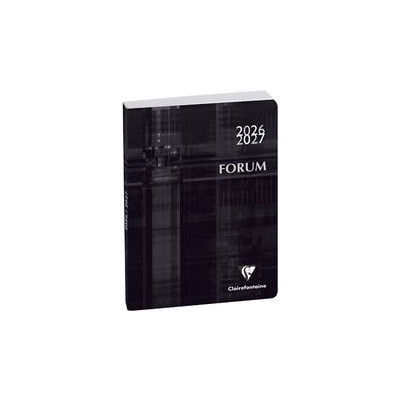 Clairefontaine Agenda scolaire FORUM Metric, 2026/2027, noir 12x17cm