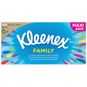 Boite maxi pack 128 mouchoirs Kleenex Family