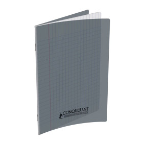 CAHIER CONQUERANT CLASSIQUE AGRAFE 170x220 48P 90G SEYES POLYPRO GRIS