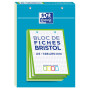 BLOC BRISTOL OXFORD 148x210 30 FICHES PERFOREES Q5/5+TAG ASSORTI