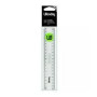 Double decimetre plastique transparent 2 biseaux gradues poignee ls