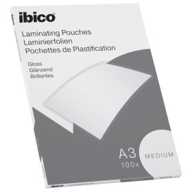 Pack de 100 pochettes à plastifier a3 2 x 100 microns ibico