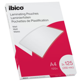 Pochettes de plastification Ibico mates A4 250 microns - 100 pièces - IBICO