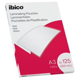 Ibico Matt A3 Laminating Pouches 250 microns - 100 pièces - IBICO