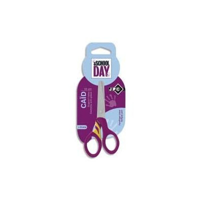 Ciseaux 13 cm caÏd lames acier inox bouts ronds anneaux asymetrique ls