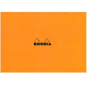 Bloc agrafé Rhodia ORANGE N°38 42x31,8 cm 80 feuillets petits carreaux 5x5 80 g