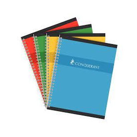 CAHIER CONQUERANT 7 INTEGRALE 240X320 180P 70G SEYES ASSORTI