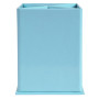Pot a crayons carré 4 comp. bleu pastel