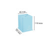 Pot a crayons carré 4 comp. bleu pastel