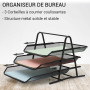Trieur A4 métal jeu de 3 corbeilles coulissantes