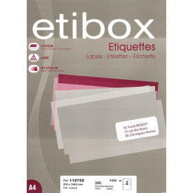 BT 200 Etiquettes ETIBOX 210X148.5
