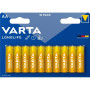 Varta Pack de 10 piles Alkaline, Mignon, AA, LR06, 1.5V Longlife
