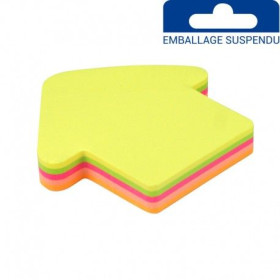Bloc note repositionnable flèche 5 couleurs 100 feuilles 70x70mm suspendu