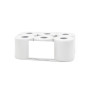 Lot de 6 bobines d'essuyages blanches pure cellulose 2 plis 450F 19,5x24cm - ECO