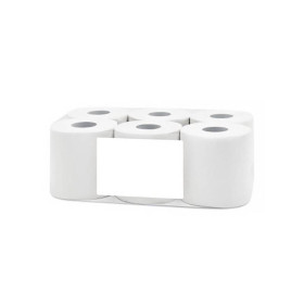 Lot de 6 bobines d'essuyages blanches pure cellulose 2 plis 450F 19,5x24cm - ECO