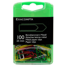 BTE 100 ATTACHES LETTRES 25MM ASS.