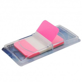 Marque page plastifié repositionnable 40 feuilles rouge 45 x 25mm suspendu
