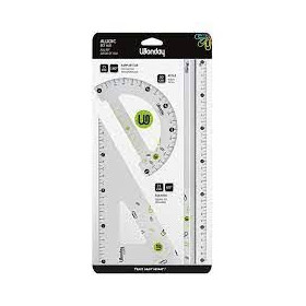 Set de traçage 3 pieces aluminium aludic reg eq 60°21 cm rap 180°15 cm