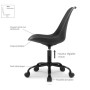Fauteuil de bureau LACAR, coque noir, assise mousse V2