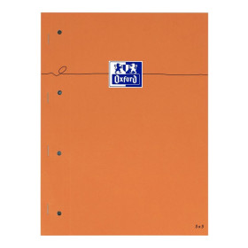 BLOC ORANGE OXFORD AGRAFE COTE 4 TROUS 225x297 160P OPTIK P. Q5/5+TAG