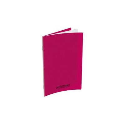 Cahier A4 21x29,7cm 96 pages 90g grands carreaux séyès. polypropylène rose