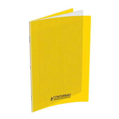 CAHIER CONQUERANT CLASSIQUE AGRAFE 240x320 48P 90G SEYESPOLYPRO JAUNE