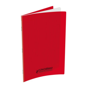 CAHIER CONQUERANT CLASSIQUE AGRAFE 210x297 48P 90G SEYES POLYPRO ROUGE