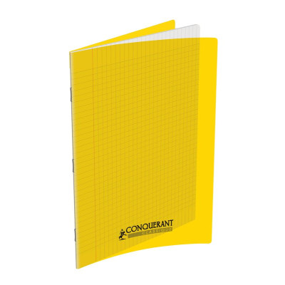 CAHIER CONQUERANT CLASSIQUE AGRAFE 210x297 48P 90G SEYES POLYPRO JAUNE