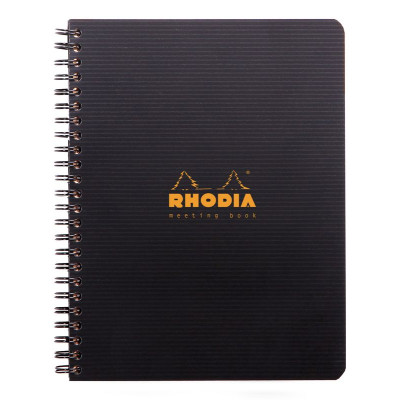 Meetingbook Rhodiactive 90 g, reliure intégrale A5+ 160 pages microperforé non p