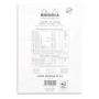 Bloc agrafé Rhodia WHITE N°16 14,8x21 cm 80 feuillets petits carreaux 5x5 80 g