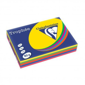 R/500F CLAIRFONTAINE TROPHEE 80G A4 ASS INTENSES 1704