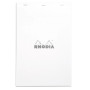 Bloc agrafé Rhodia WHITE N°19 21x31,8 cm 80 feuillets petits carreaux 5x5 80 g