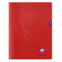 Mimesys cahier piqué polypro 24x32cm 48p Q.5x5 Rouge