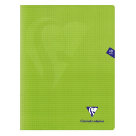 Mimesys cahier piqué polypro 24x32cm 48p Q.5x5 Vert