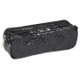 * Fantaisie Holograhique Trousse Rectangulaire 2 compartiments 22x8x10 cm Noir