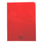 Protègecahier Cristal Luxe 22/100ème 21x29,7 transparent rouge + porte étiquette