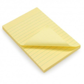 Bloc sticky notes 98 x 150 Ligné - bloc de 100 feuilles jaune soleil