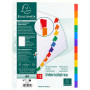 Intercal. 12P A4 carte blan.+ongl.coul.