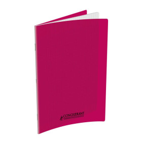 CAHIER CONQUERANT CLASSIQUE AGRAFE 240x320 48P 90G SEYES POLYPRO ROSE