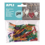 SACH 45 MINI PINCES BOIS 25X3MM COUL ASS